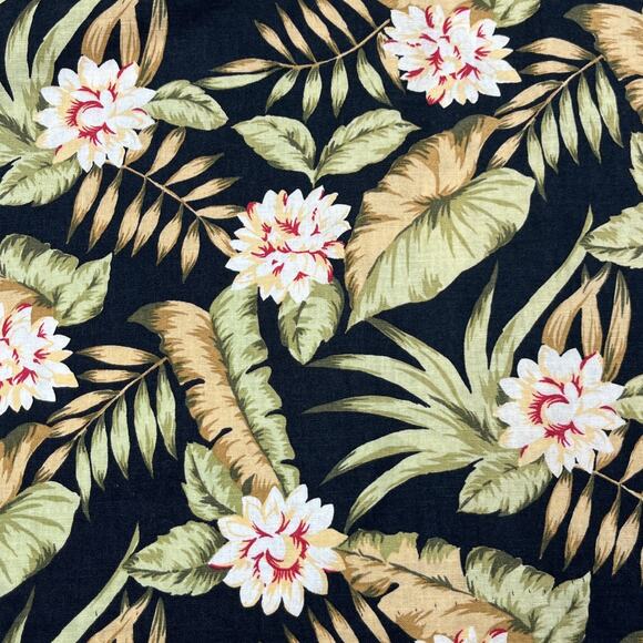 White Stag Linen Blend Floral Maxi Dress Womens Large Tropical Mature Resort - Picture 2 of 15